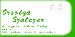 orsolya szalczer business card